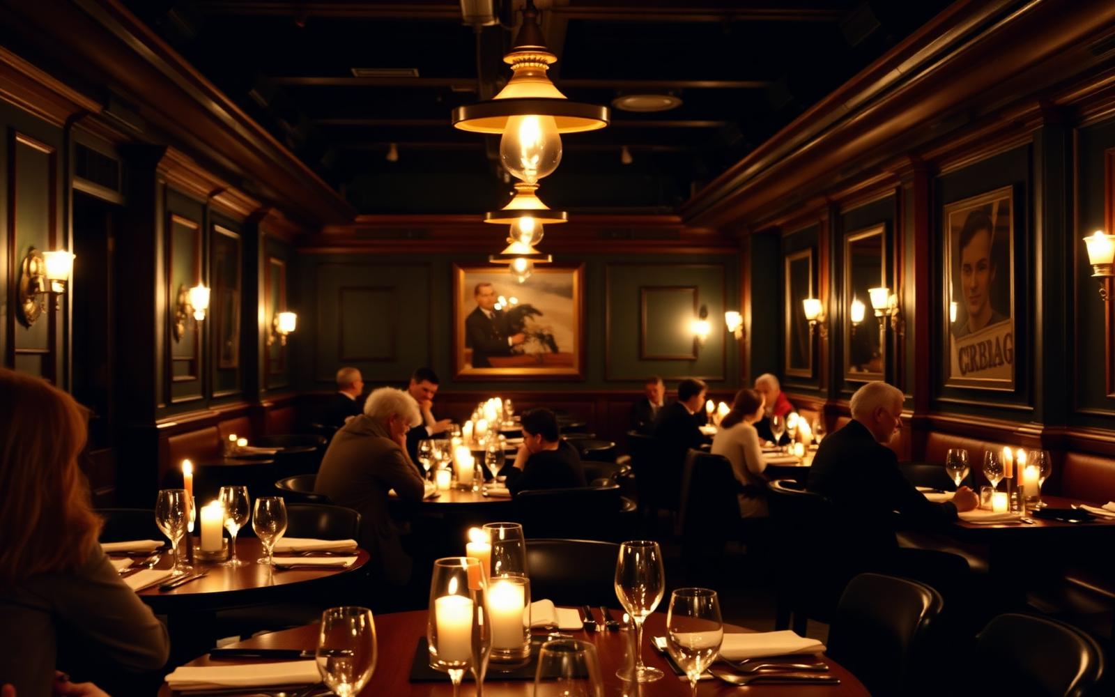 The Copper Fern dining room at dinner service