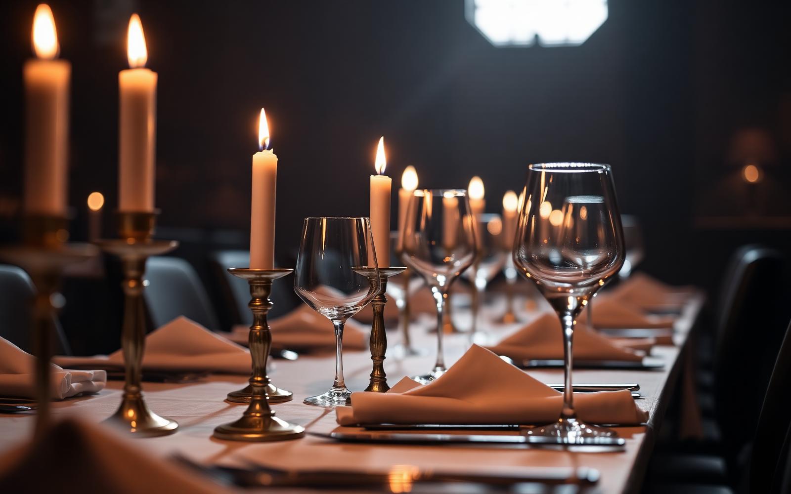Candlelit table